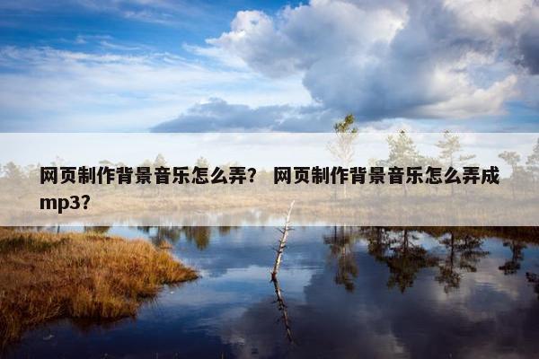 网页制作背景音乐怎么弄？ 网页制作背景音乐怎么弄成mp3？