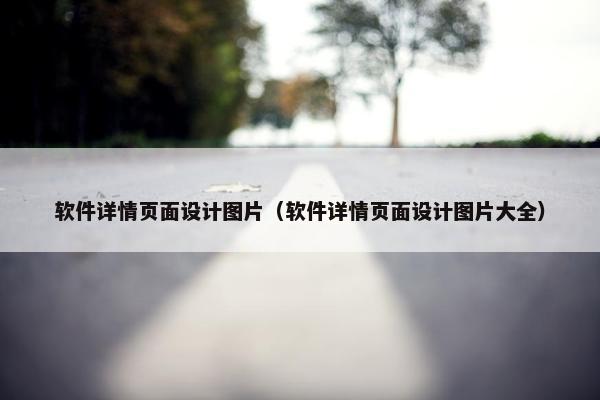 软件详情页面设计图片（软件详情页面设计图片大全）