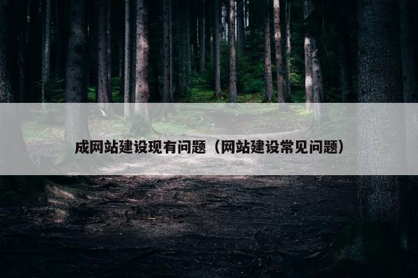 成网站建设现有问题（网站建设常见问题）