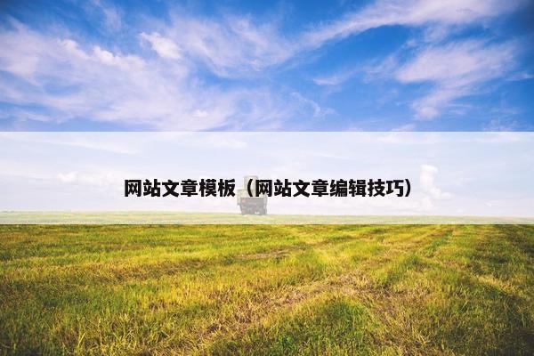 网站文章模板（网站文章编辑技巧）