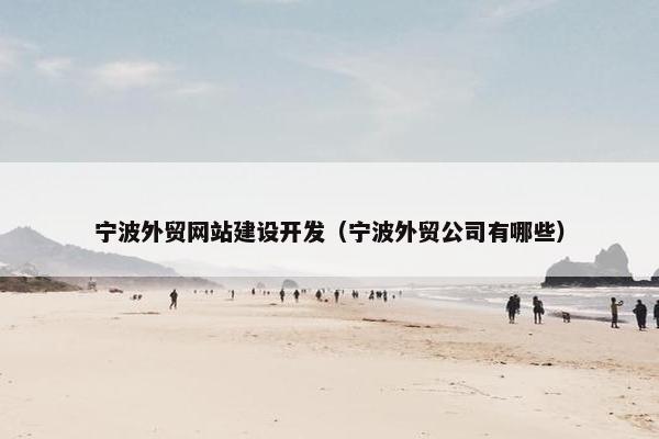 宁波外贸网站建设开发（宁波外贸公司有哪些）