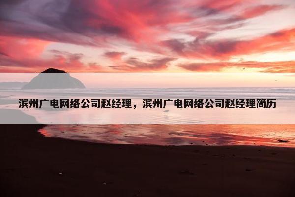 滨州广电网络公司赵经理，滨州广电网络公司赵经理简历
