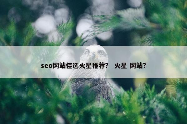 seo网站佳选火星推荐？ 火星 网站？