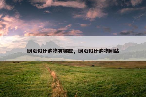 网页设计购物有哪些，网页设计购物网站