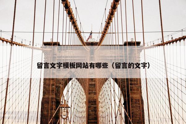 留言文字模板网站有哪些（留言的文字）