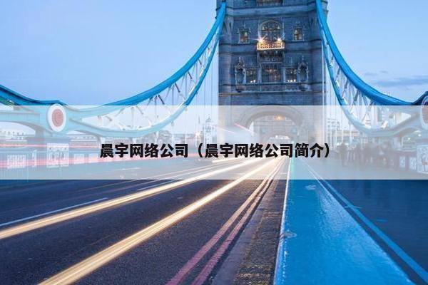 晨宇网络公司（晨宇网络公司简介）