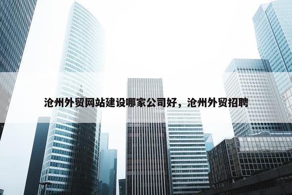 沧州外贸网站建设哪家公司好，沧州外贸招聘