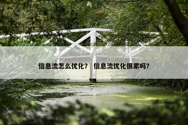 信息流怎么优化？ 信息流优化很累吗？