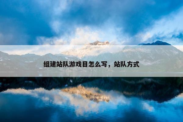 组建站队游戏目怎么写，站队方式