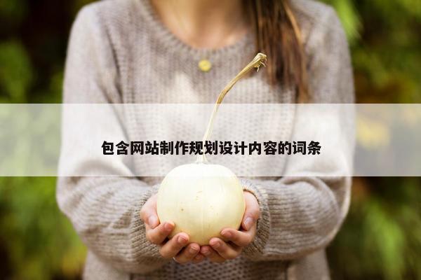 包含网站制作规划设计内容的词条