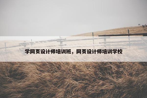 学网页设计师培训班，网页设计师培训学校