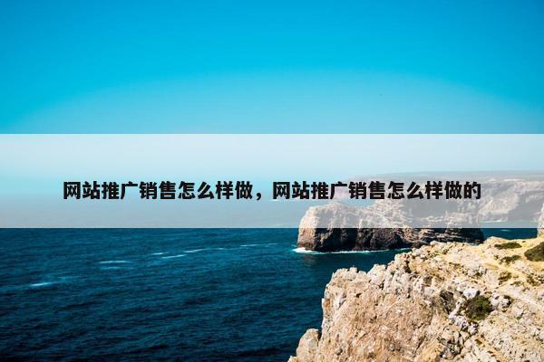 网站推广销售怎么样做，网站推广销售怎么样做的