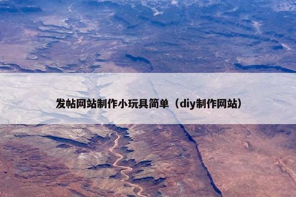 发帖网站制作小玩具简单（diy制作网站）