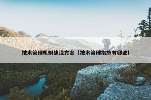 技术管理机制建设方案（技术管理措施有哪些）