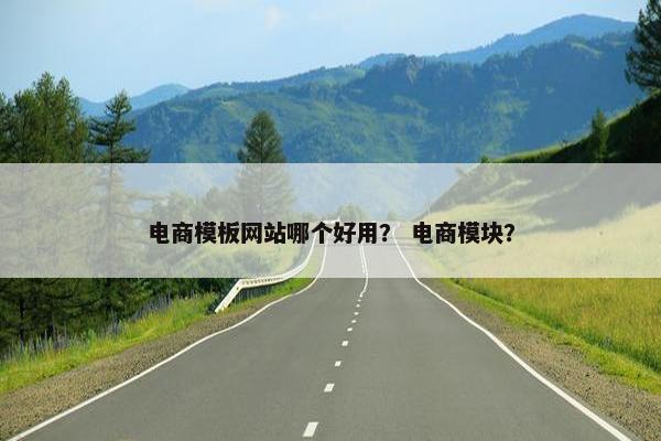 电商模板网站哪个好用？ 电商模块？