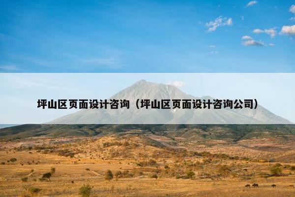 坪山区页面设计咨询（坪山区页面设计咨询公司）