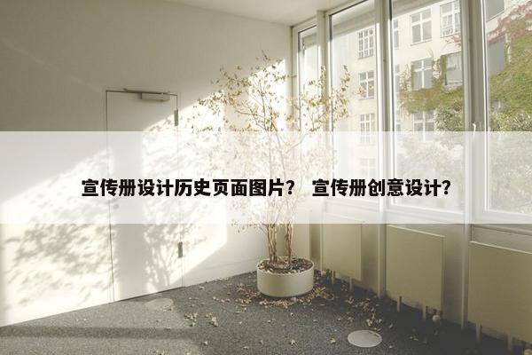 宣传册设计历史页面图片？ 宣传册创意设计？