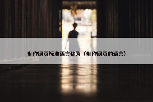 制作网页标准语言称为（制作网页的语言）