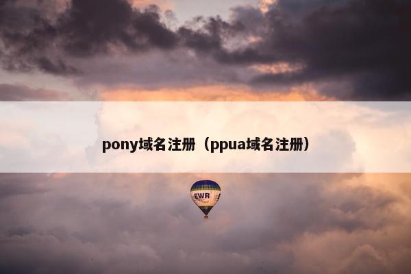 pony域名注册（ppua域名注册）