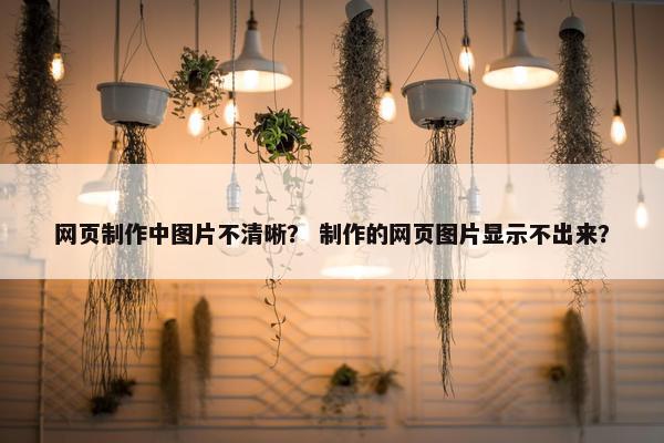 网页制作中图片不清晰？ 制作的网页图片显示不出来？