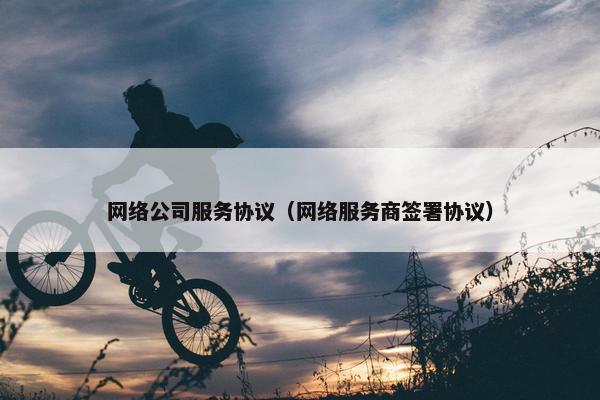 网络公司服务协议（网络服务商签署协议）