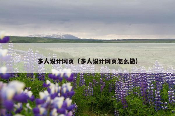 多人设计网页（多人设计网页怎么做）
