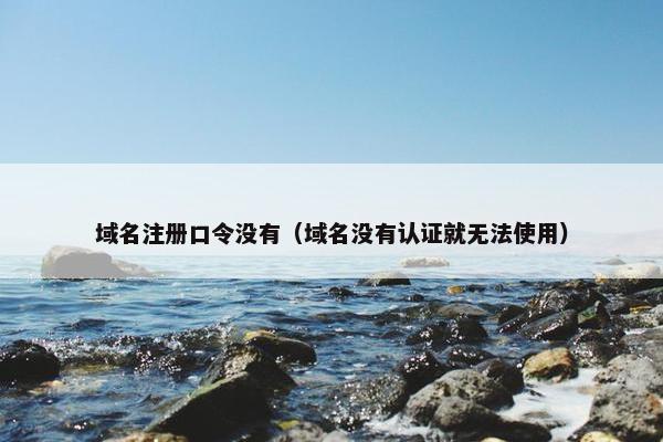 域名注册口令没有（域名没有认证就无法使用）