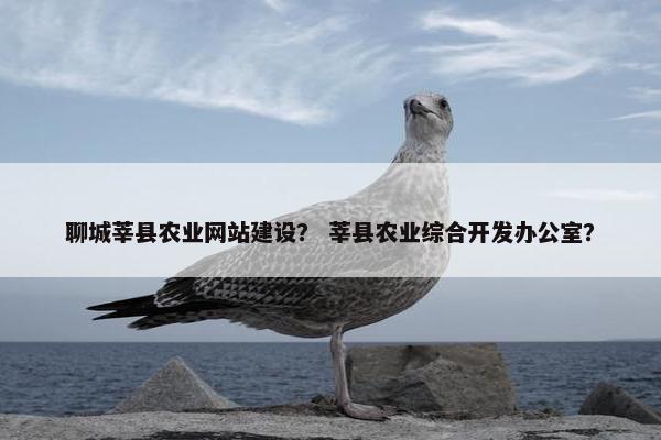 聊城莘县农业网站建设？ 莘县农业综合开发办公室？