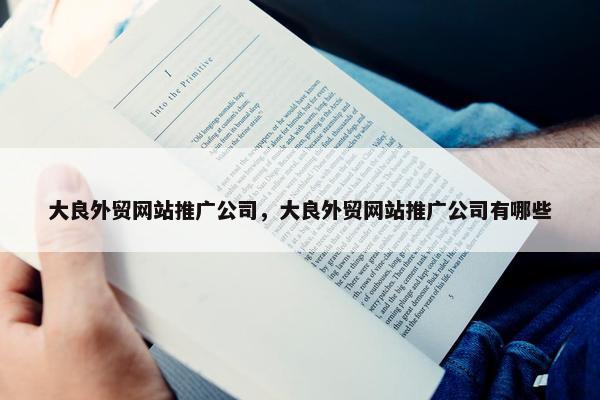 大良外贸网站推广公司，大良外贸网站推广公司有哪些