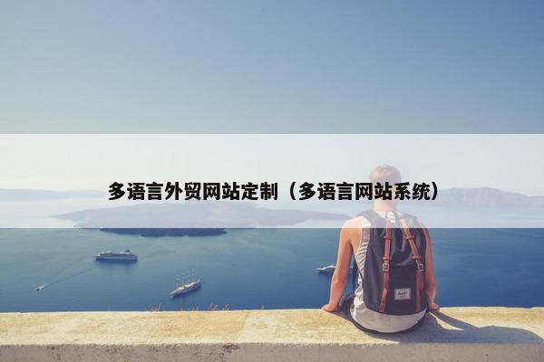 多语言外贸网站定制（多语言网站系统）