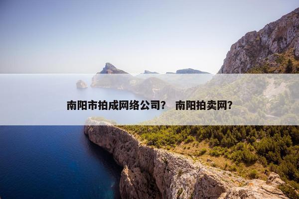 南阳市拍成网络公司？ 南阳拍卖网？