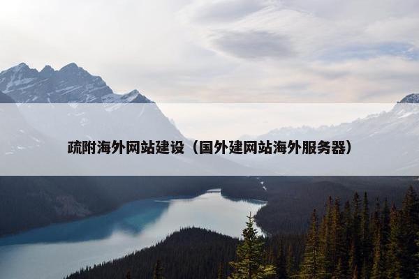 疏附海外网站建设（国外建网站海外服务器）