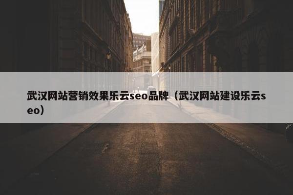 武汉网站营销效果乐云seo品牌（武汉网站建设乐云seo）