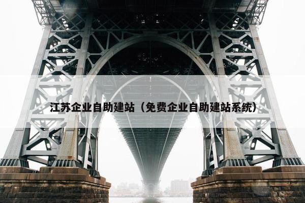 江苏企业自助建站（免费企业自助建站系统）