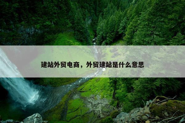 建站外贸电商，外贸建站是什么意思