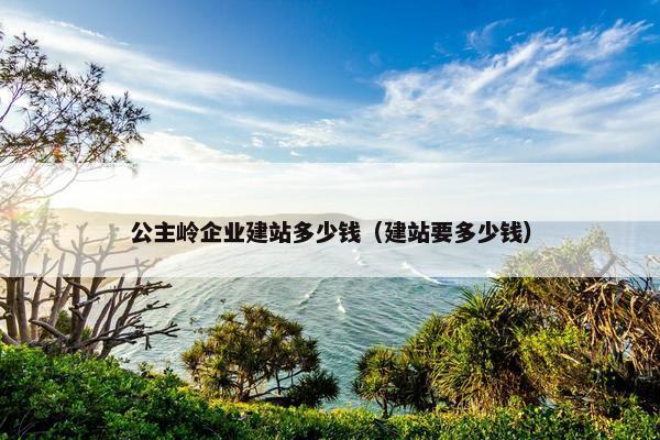 公主岭企业建站多少钱（建站要多少钱）