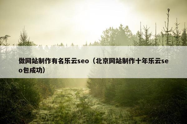 做网站制作有名乐云seo（北京网站制作十年乐云seo包成功）