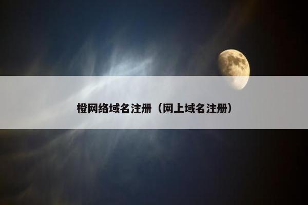 橙网络域名注册（网上域名注册）