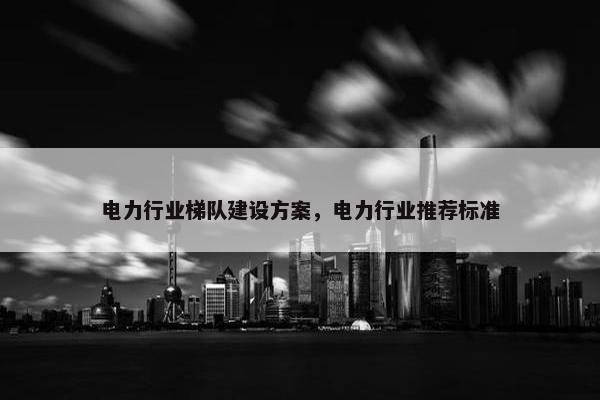 电力行业梯队建设方案，电力行业推荐标准