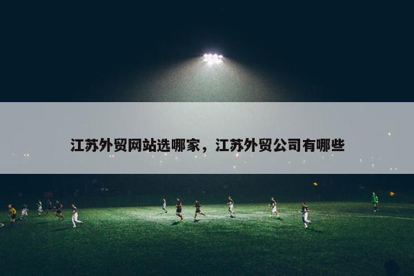 江苏外贸网站选哪家，江苏外贸公司有哪些