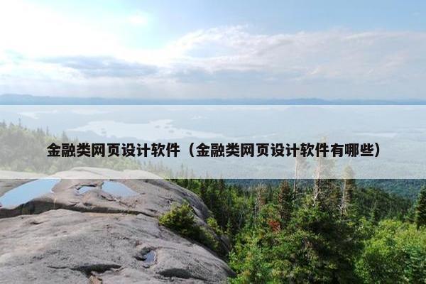 金融类网页设计软件（金融类网页设计软件有哪些）