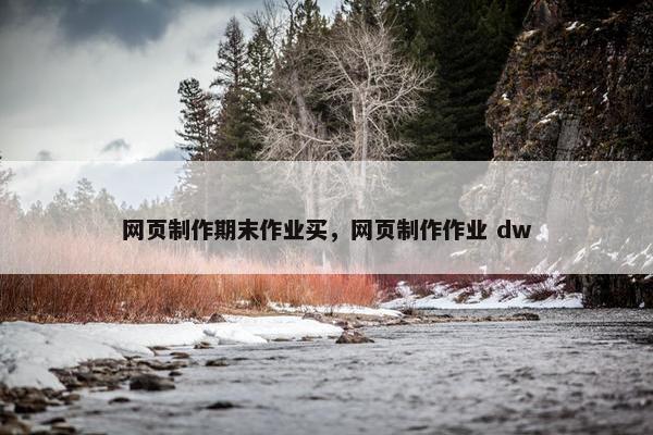 网页制作期末作业买，网页制作作业 dw