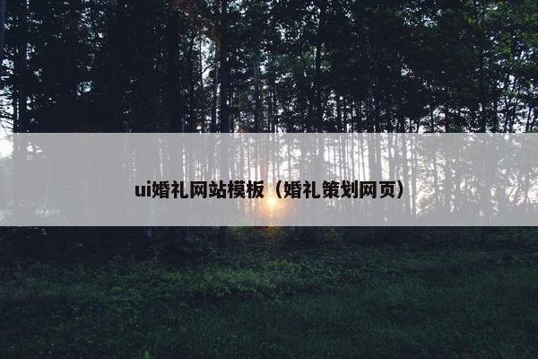 ui婚礼网站模板（婚礼策划网页）