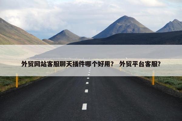 外贸网站客服聊天插件哪个好用？ 外贸平台客服？