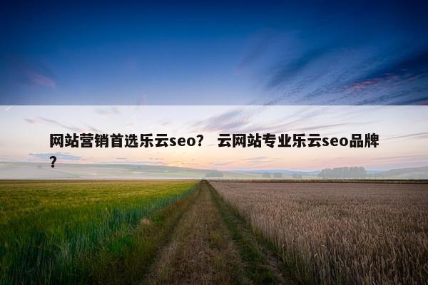网站营销首选乐云seo？ 云网站专业乐云seo品牌？
