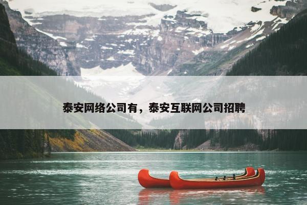 泰安网络公司有，泰安互联网公司招聘