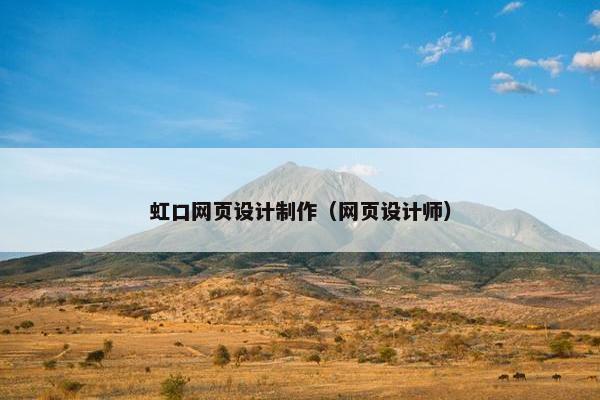 虹口网页设计制作（网页设计师）