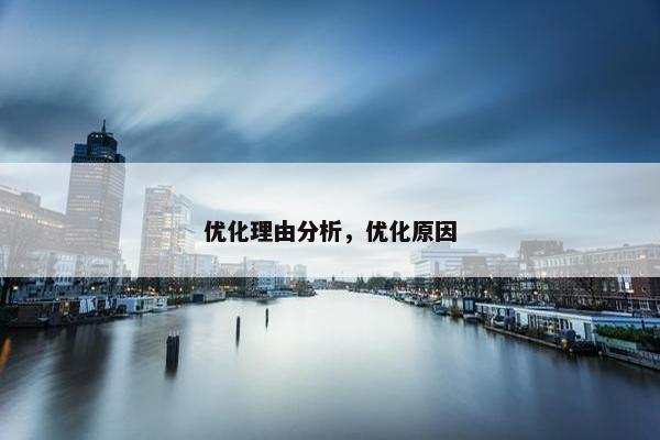 优化理由分析，优化原因