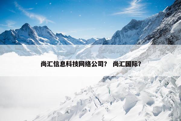 尚汇信息科技网络公司？ 尚汇国际？