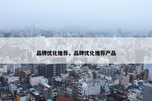 品牌优化推荐，品牌优化推荐产品